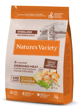 NATURE'S VARIETY GRAIN - GATO ESTERILIZADO POLLO