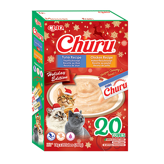 CHURU BOX NAVIDAD 20X14GR 10 Churu Atún 10 Churu pollo