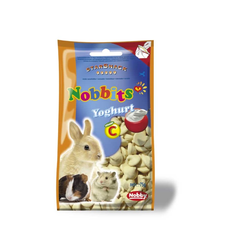 SNACKS ROEDORES YOGURT 75GR NOBBY