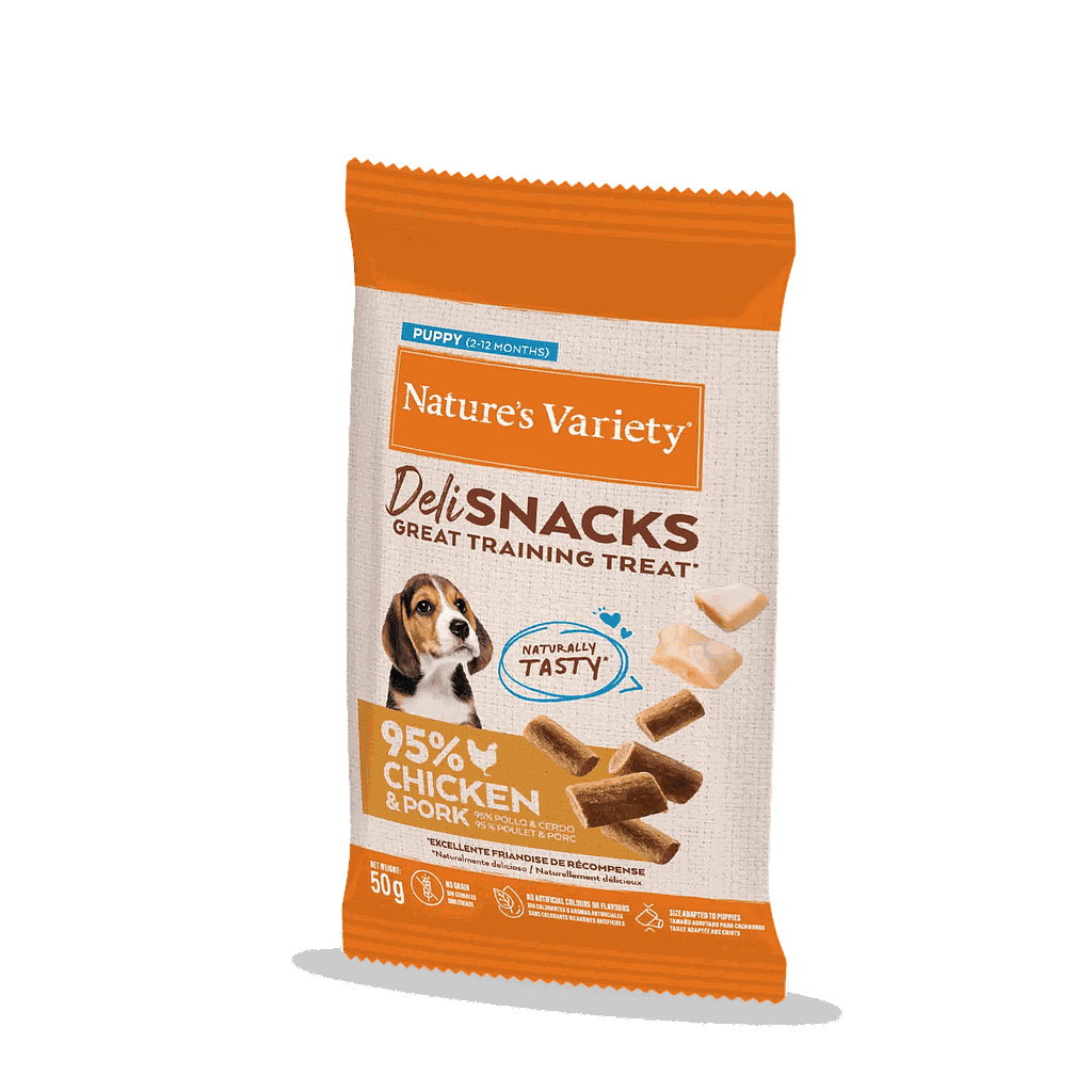 NATURE'S VARIETY DELISnacks Puppy Pollo &amp; Cerdo PARA PERROS