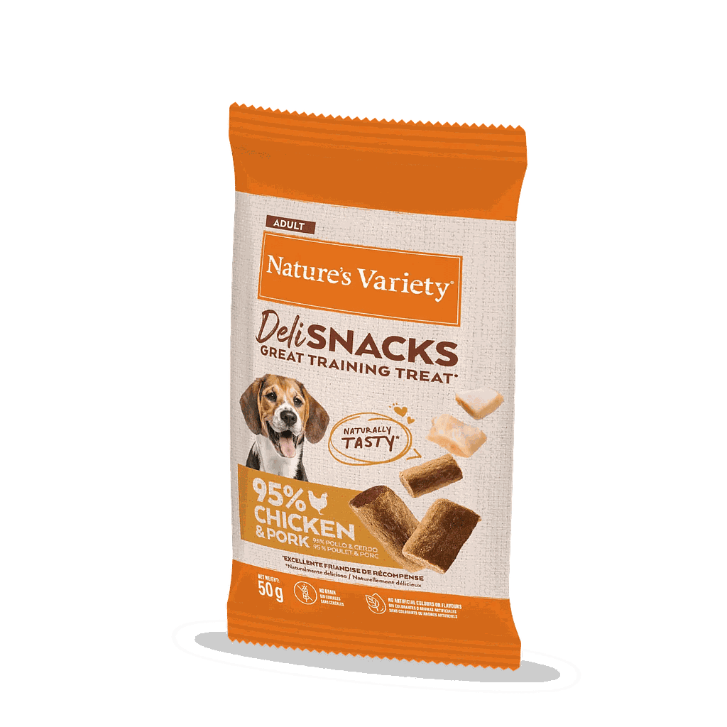NATURE'S VARIETY DELISnacks Pollo &amp; Cerdo PARA PERROS