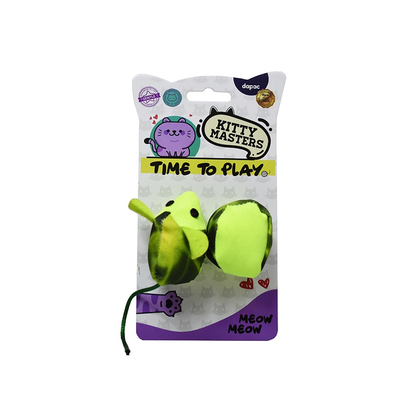 KITTY MASTERS RATON+PELOTA AMARILLO FLUOR