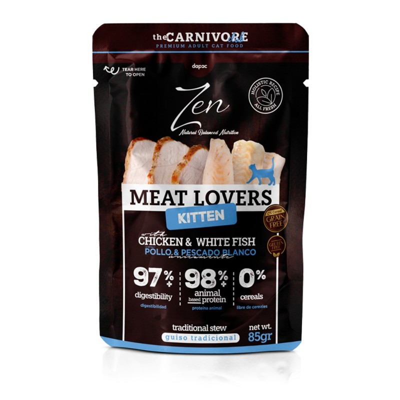 Zen Cat Pouches Meat Lovers Kitten Pollo 85 gr