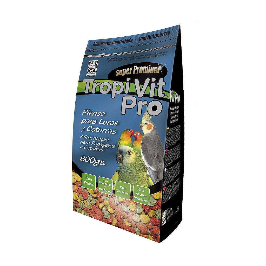 Alimento para Loros y Cotorras Tropi VIT PRO en bolsa 800g 