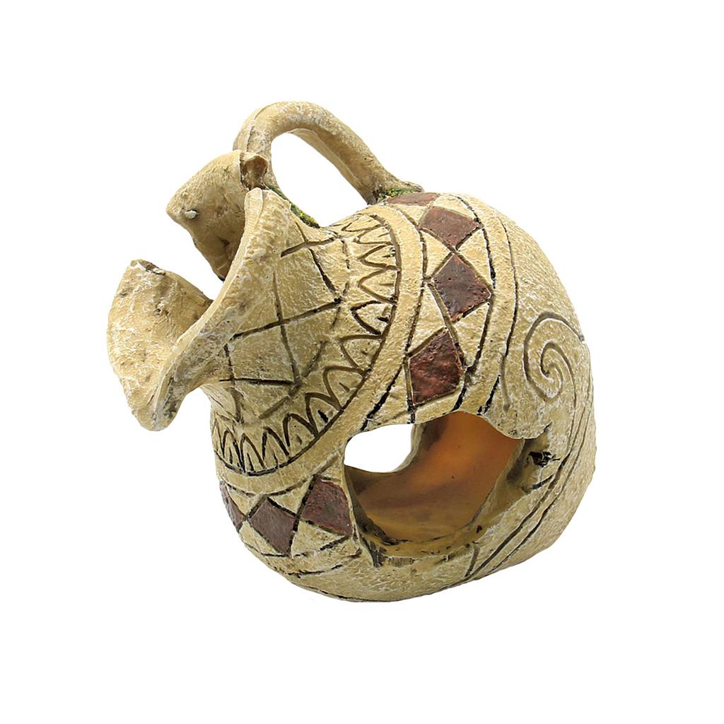 Ornamentos ánforas de ICA beige 12,2x10,3x13,5cm