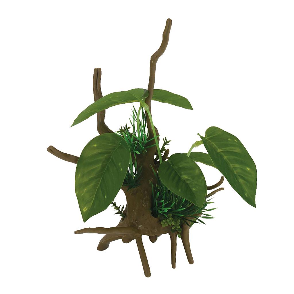 Troncos con plantas de ICA S 22x16,5x16,5cm