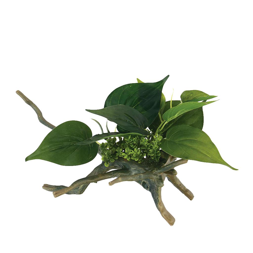 Troncos con plantas de ICA S 22x16,5x16,5cm