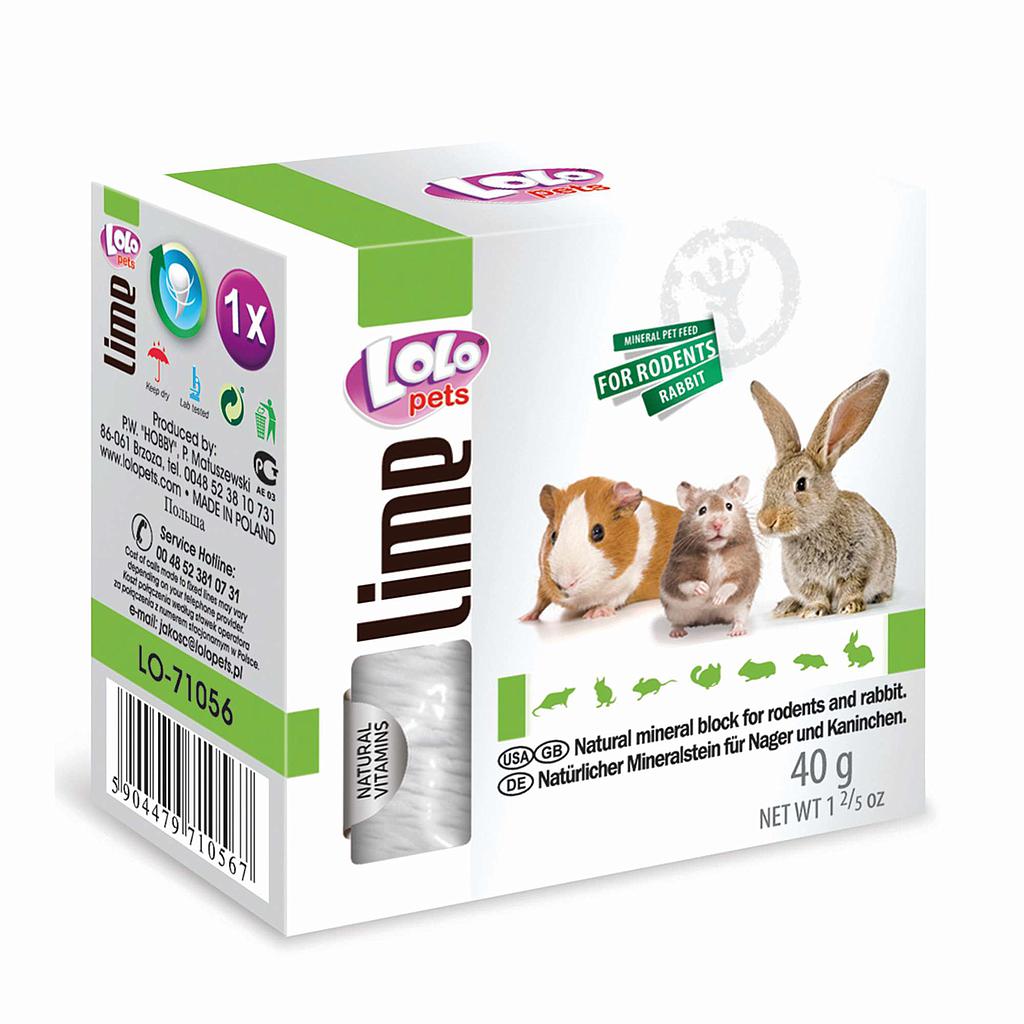 Masticable, bloque mineral natural para roedores "LOLO" 40g 
